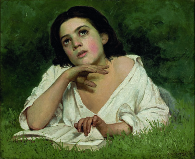 a girl lost in thought